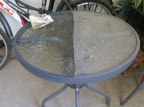 Dust on the table